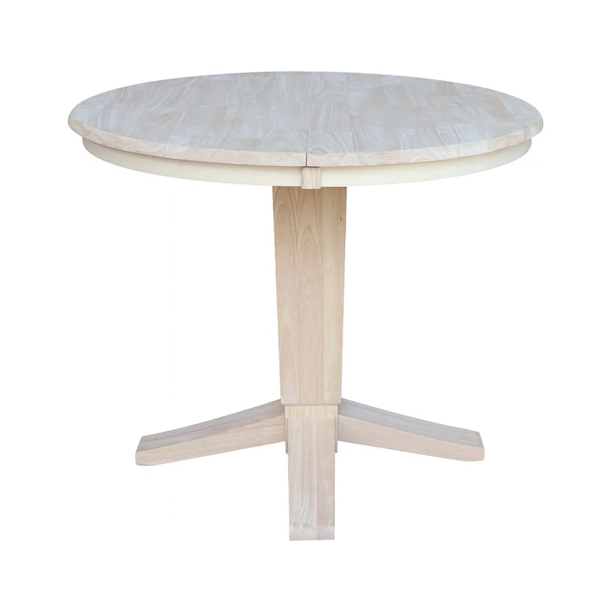 Unfinished Solid Wood Pedestal Dining Table Y814121