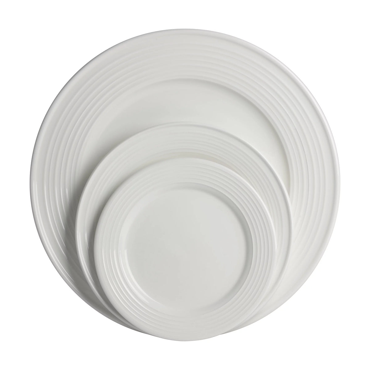 White 62-Piece Stoneware Dinnerware Set W97076
