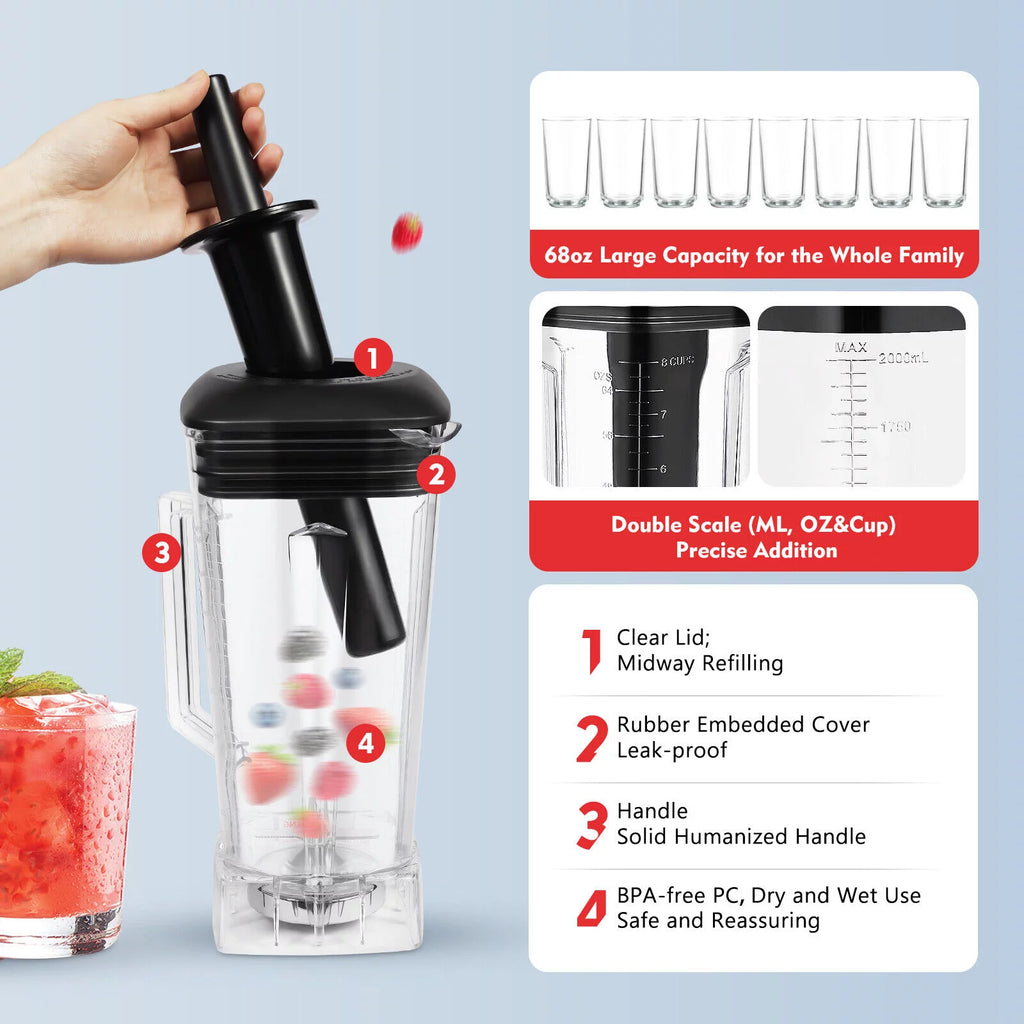 2L 2200W Countertop Blender O103852