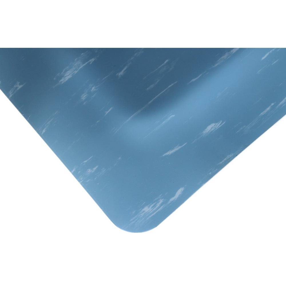 Blue Marbleized Tile Top Vinyl Commercial Mat R247