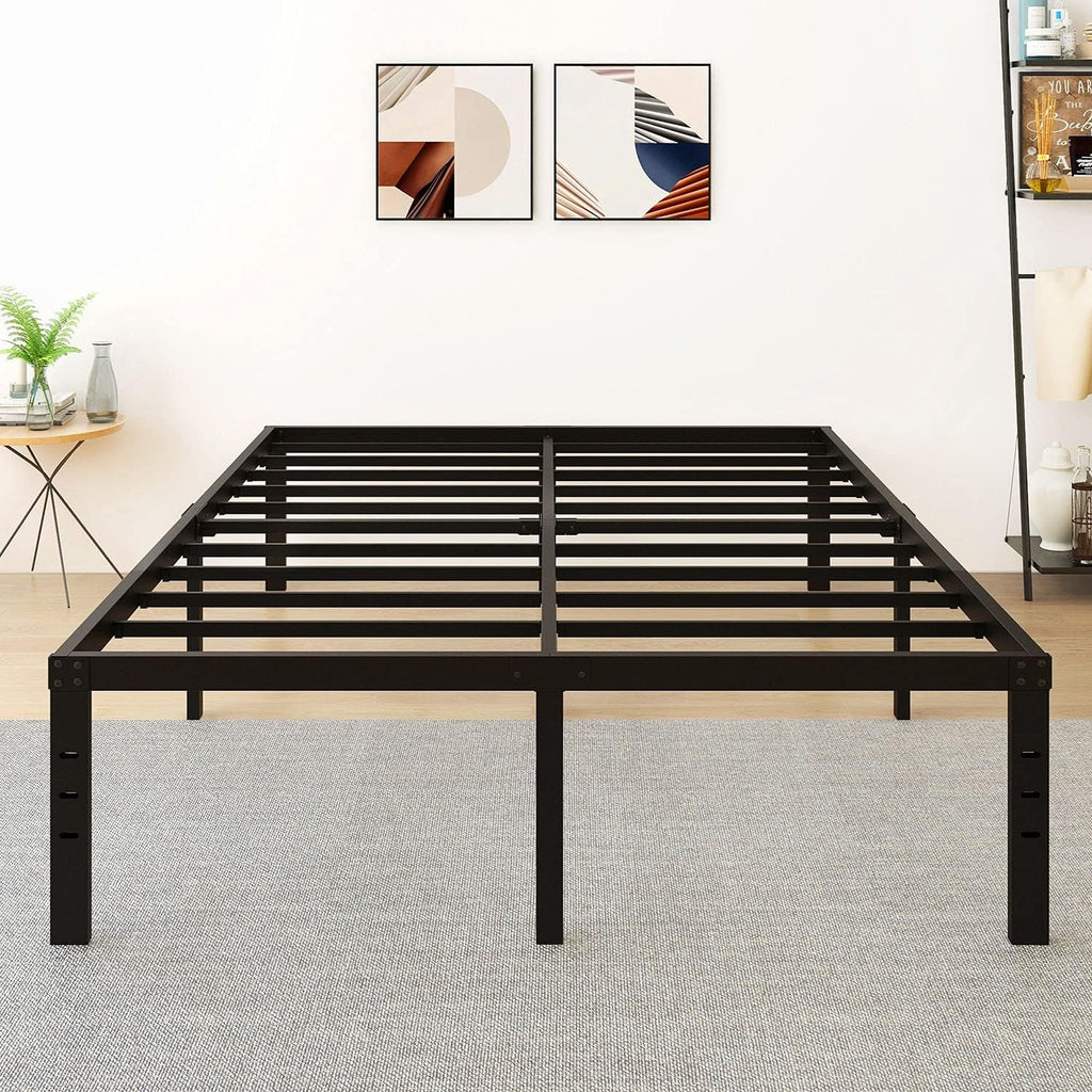 18 Inch Metal Platform Bed Frame with Steel Slats C673736