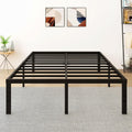 18 Inch Metal Platform Bed Frame with Steel Slats C673736