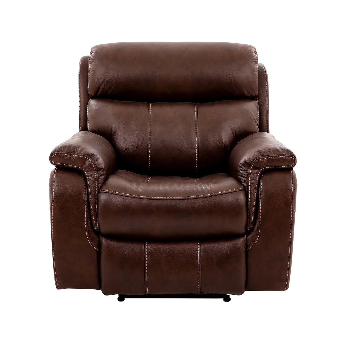 Brown Leather Power Recliner V198