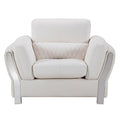 White Microfiber Leather Chair G803