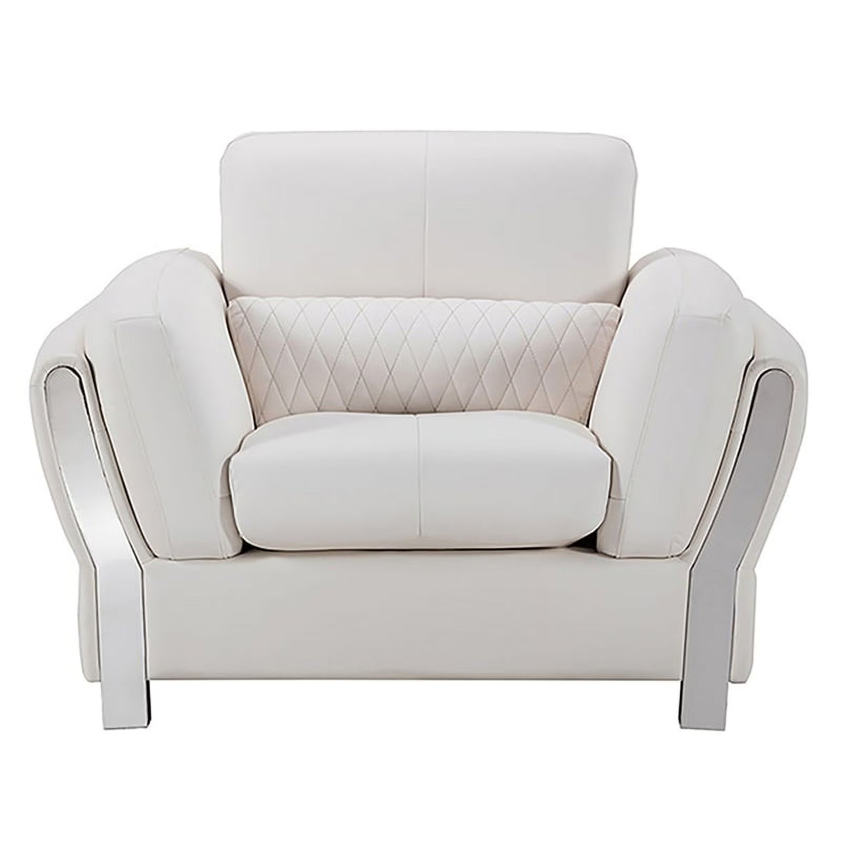 White Microfiber Leather Chair G803