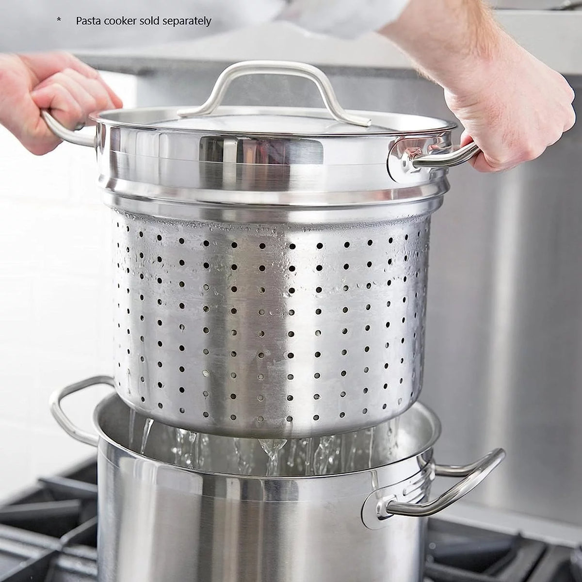 12 qt. Stainless Steel Pasta Cooker Lid B152425