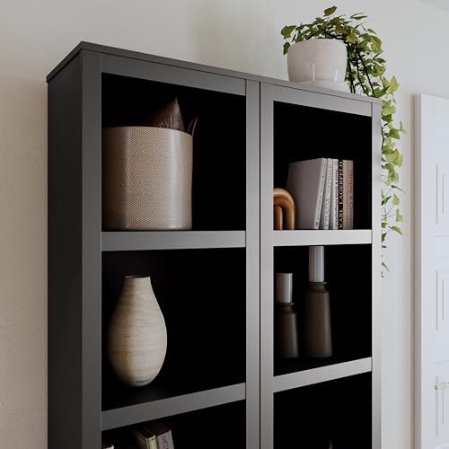 White 6-Tier Bookcase with 2 Adjustable Shelves U6025