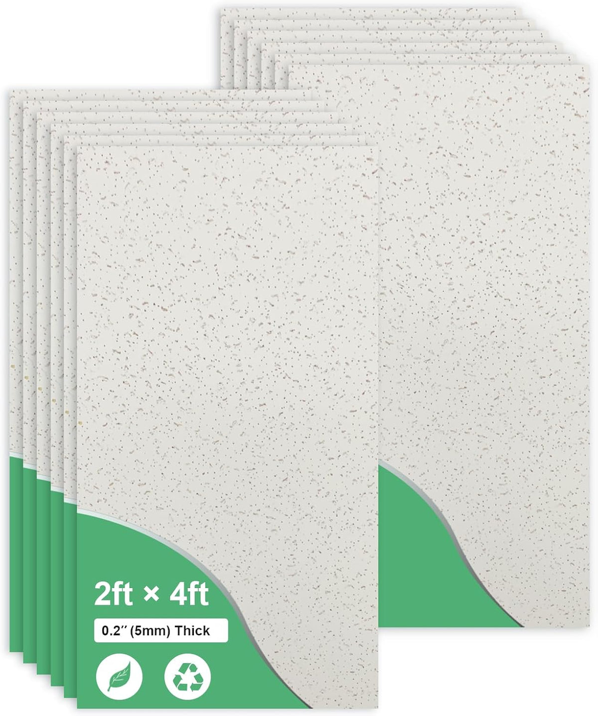 2ft x 4ft PVC Ceiling Tiles, Package of 10 S855