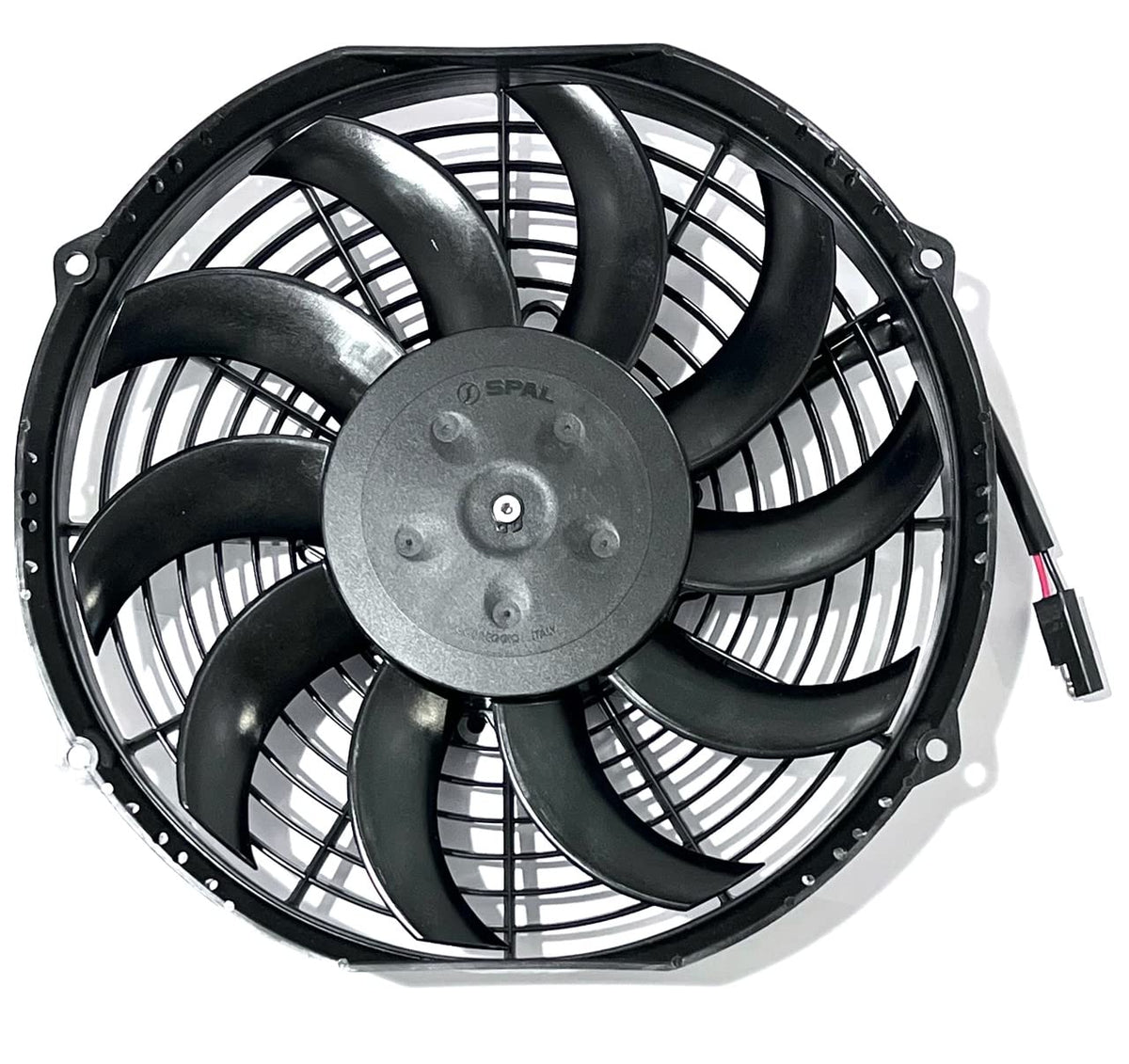 10" 12 Volt Curved Blade Puller Fan with Wire Harness Pack of 2 Y5619