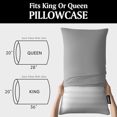 King Goose Feathers Cotton Pillows Pack of 2 G847