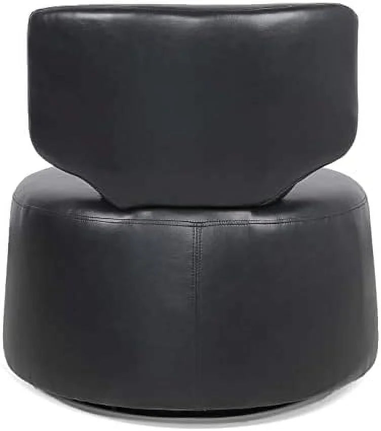Black Faux Leather Swivel Chair X482
