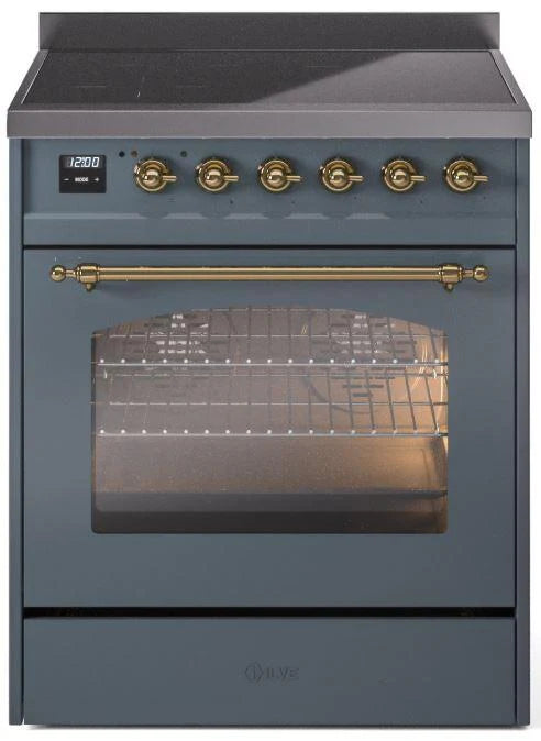 Blue Grey Induction Range with Electric Oven V6557