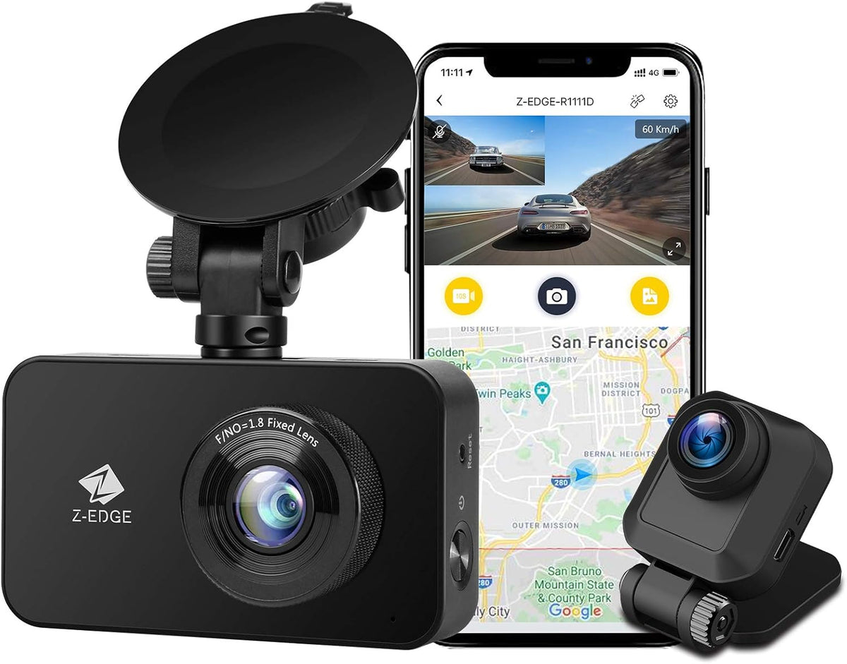 WiFi Dash Cam Front and Rear Dual Cam Car DVR T42990