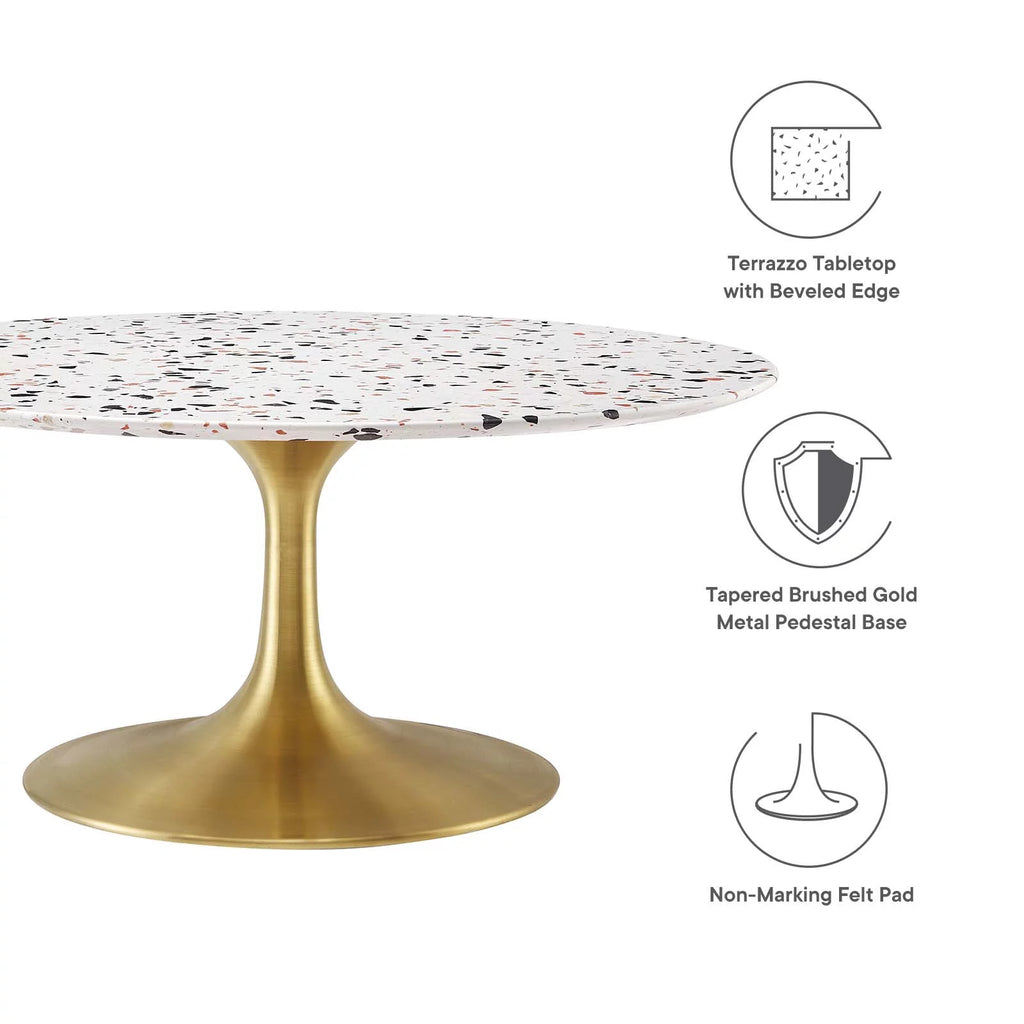 36" Round Terrazzo Coffee Table U638055