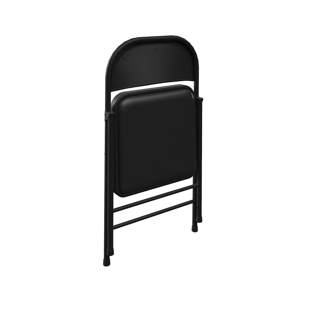 Black Vinyl Folding Chair 4-Pack C8803