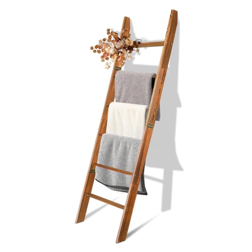 6-Tier Wooden Blanket Ladder Shelf A386049
