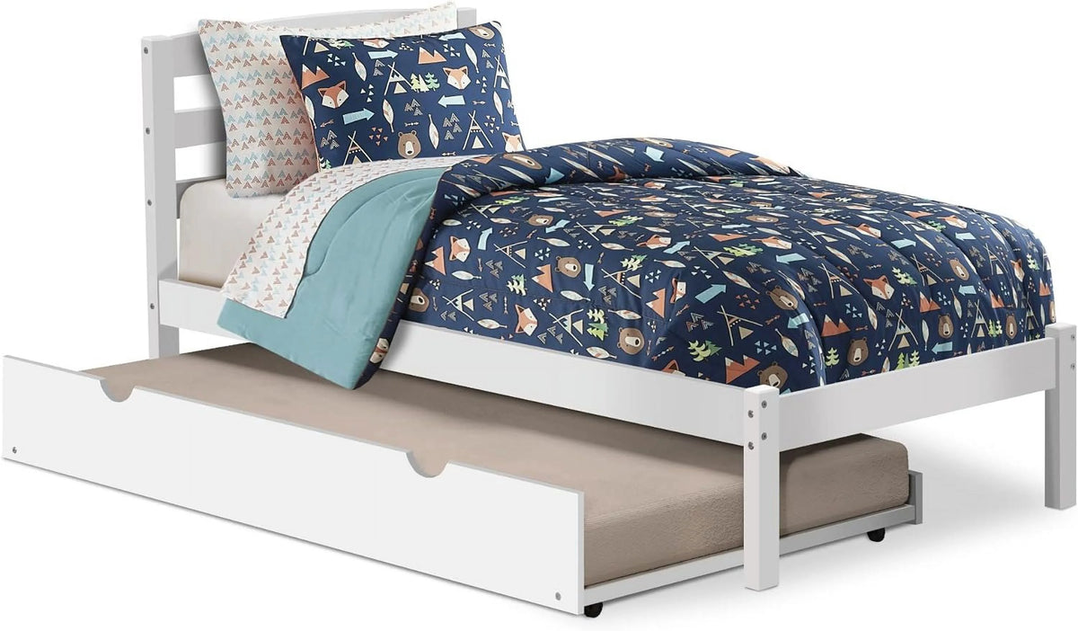 White Pine Wood Trundle Bed V55213