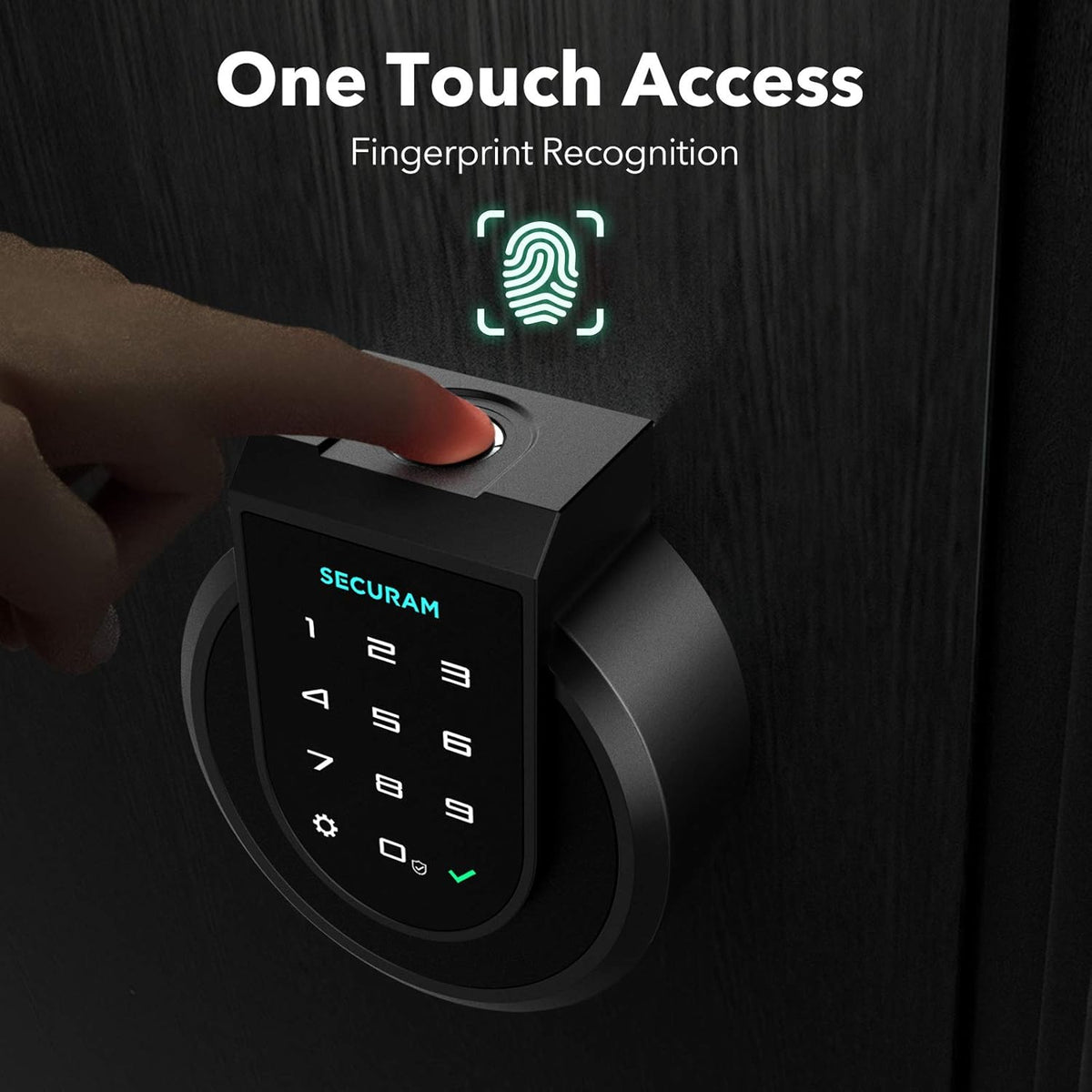 Touch Smart Lock Deadbolt with Smart Hub, Fingerprint, Touchpad, Remote Control, Voice Control, Auto-relock and Alarm S587875