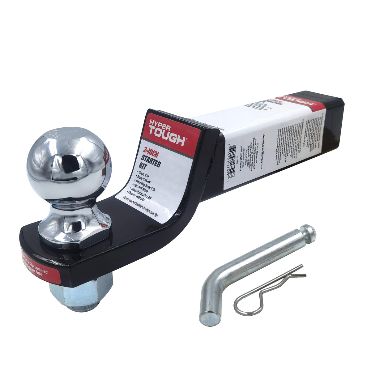 2 inch Drop Trailer Hitch Starter Kit with 5/8 inch Pin, Class III, Black, 2 inch Ball P326137