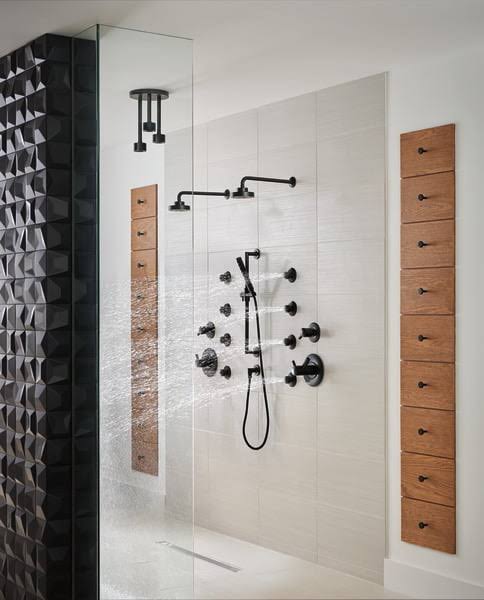 Matte Black Slide Bar with Hand Shower W67918