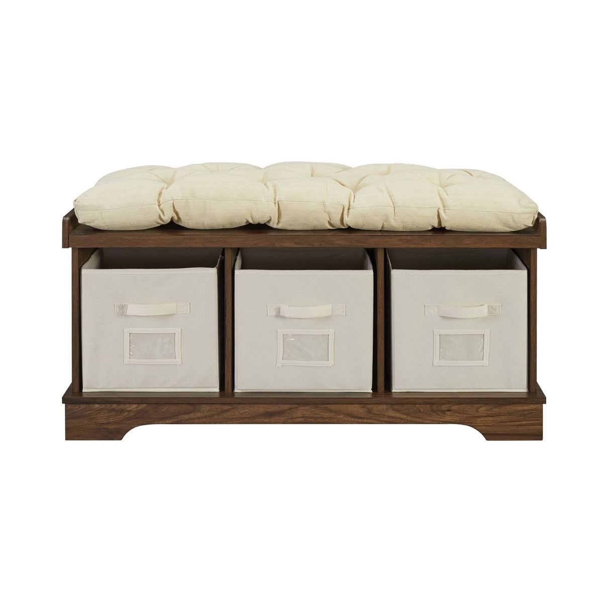Dark Walnut Storage Bench F7628
