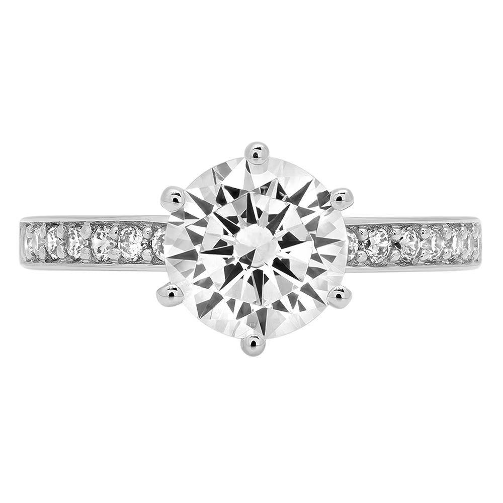 18K White Gold Diamond Engagement Ring K118594