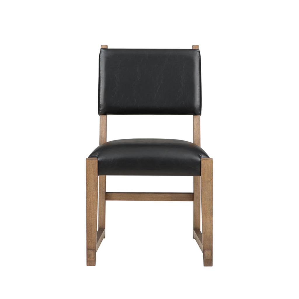 Dark Driftwood Wood Side Chair Set of 2 M4143