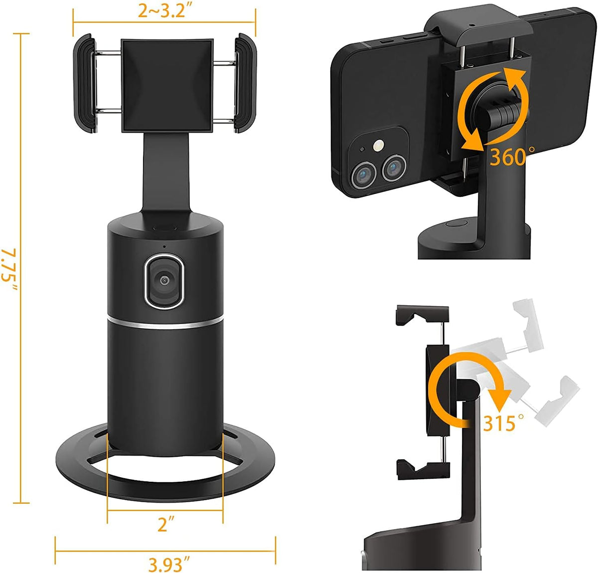 Auto Face Tracking Phone Holder Tripod Gimbal Stabilizer I61676
