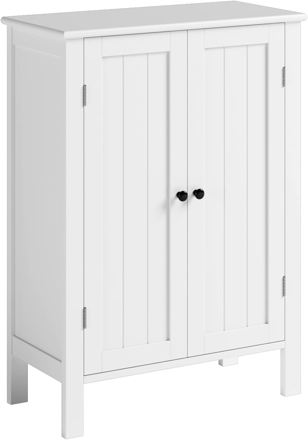 White 2 Door Bathroom Floor Cabinet with Adjustable Shelves H865087