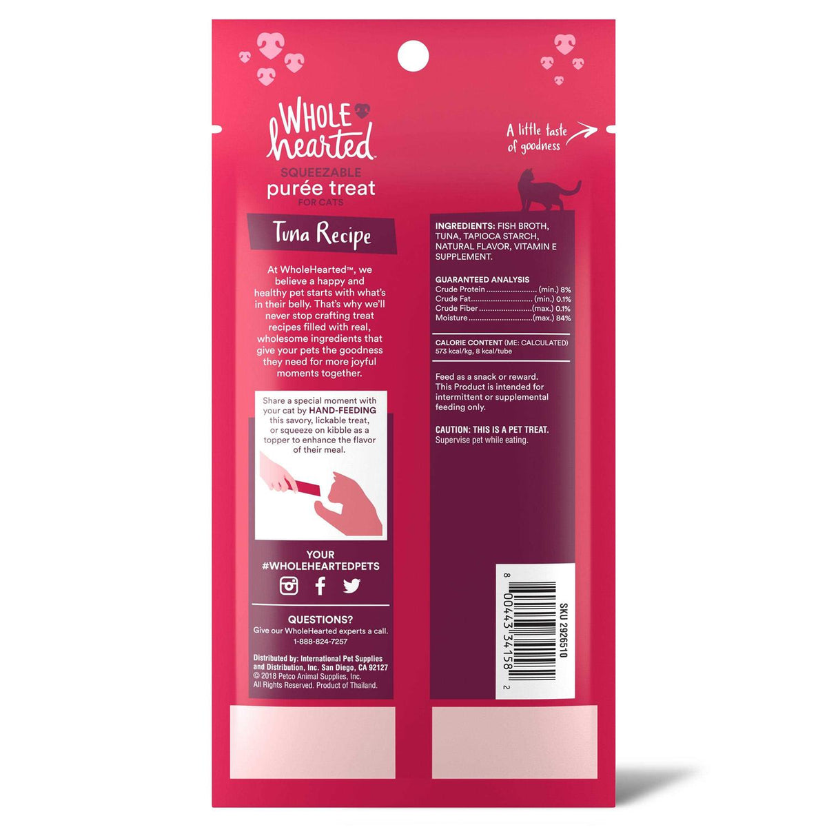 Tuna Recipe Puree Squeezable Cat Treats J3785