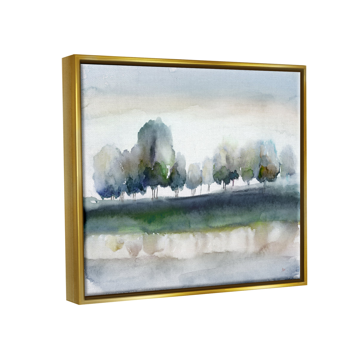 Metallic Gold Framed Canvas Print Wall Art S186958
