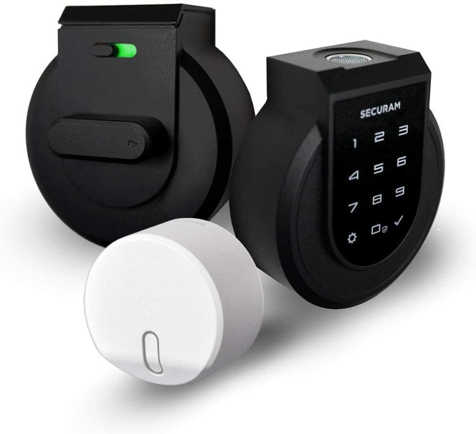 Touch Smart Lock Deadbolt with Smart Hub, Fingerprint, Touchpad, Remote Control, Voice Control, Auto-relock and Alarm S587875
