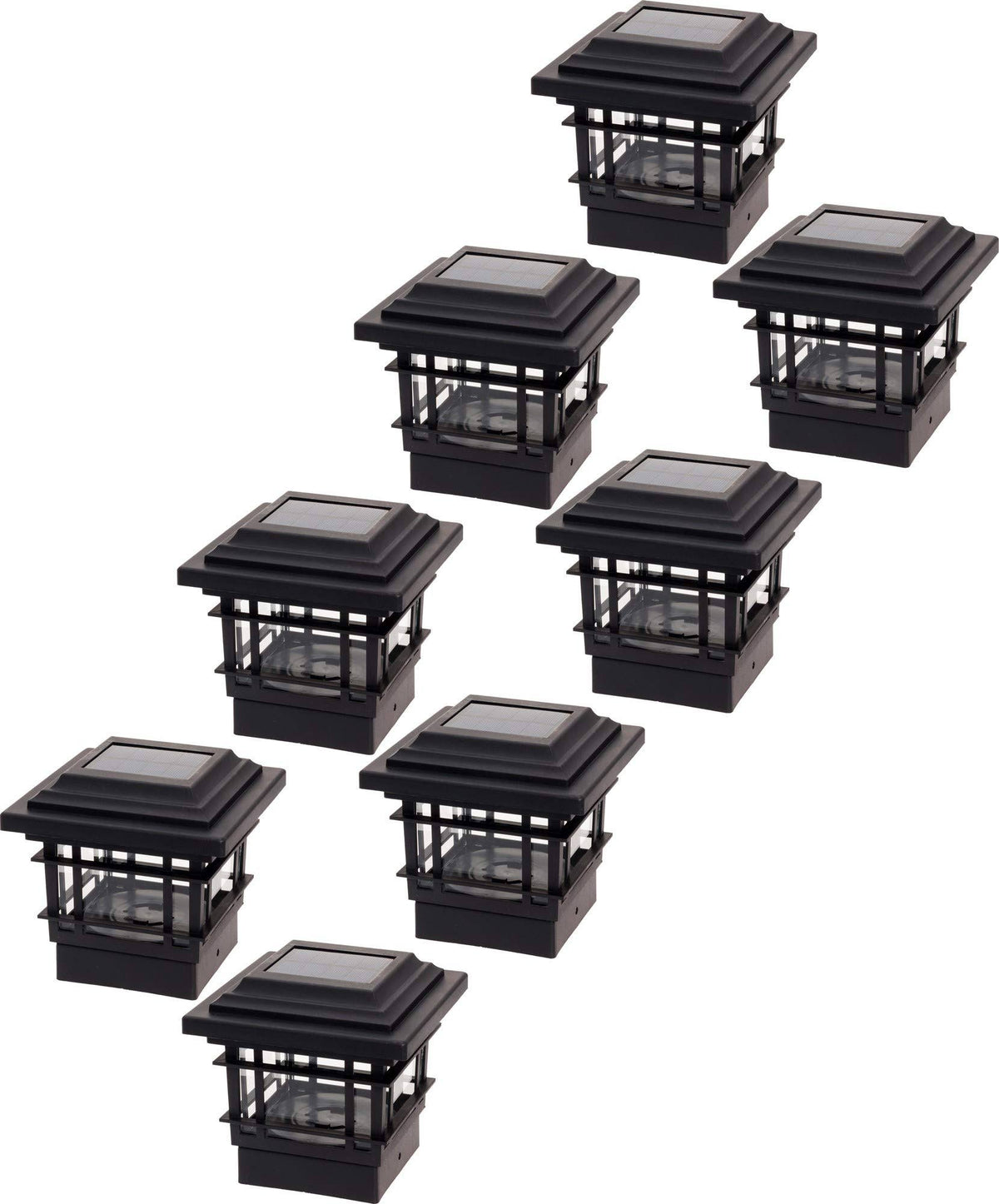 8 Pack Solar Post Cap Lights B76105