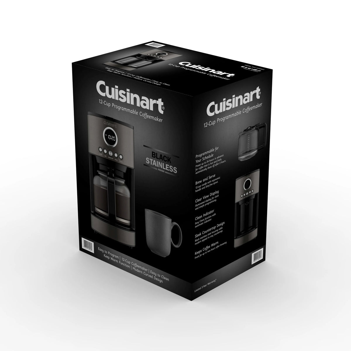 Stainless Steel Black 12 Cup Coffeemaker G620