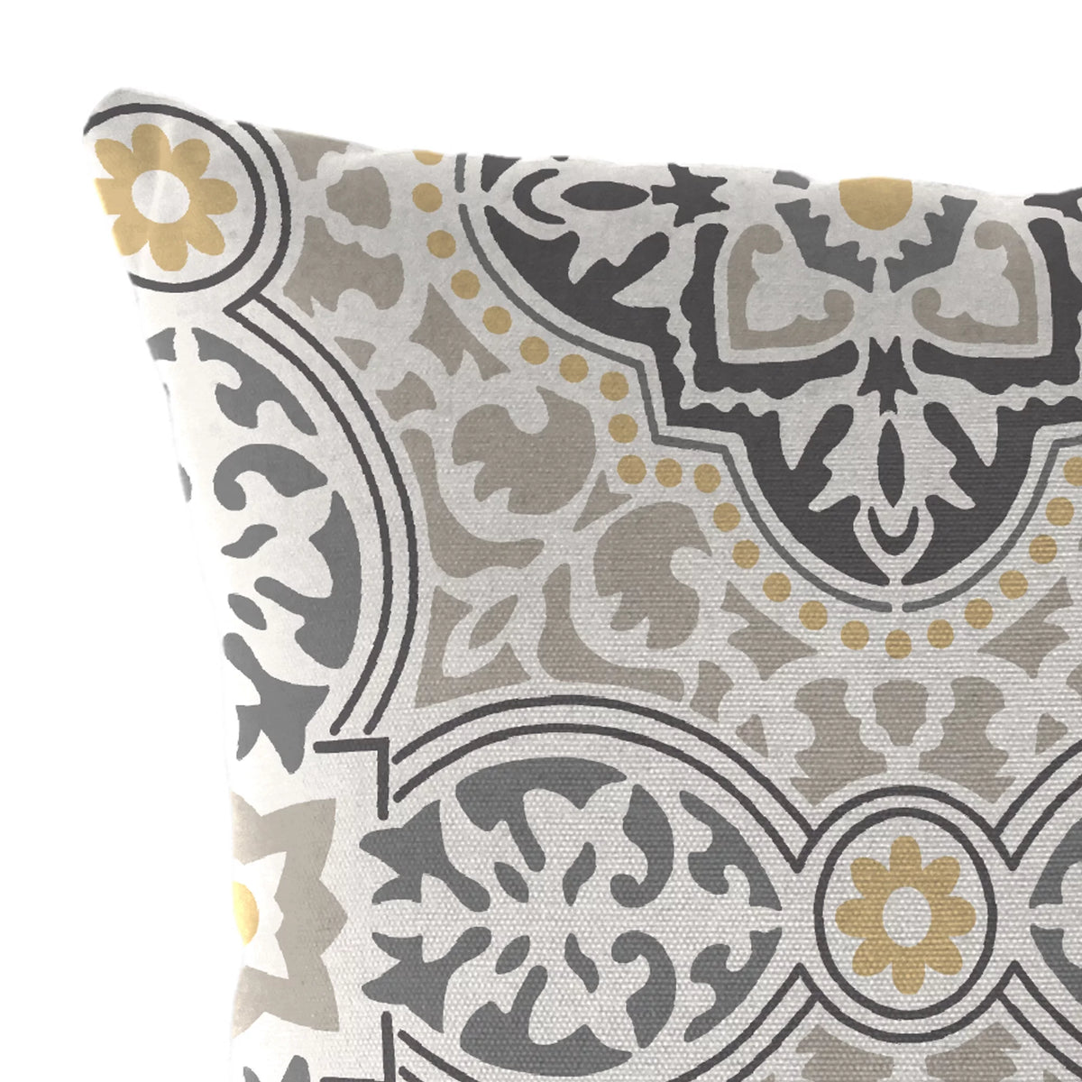 Grey Quatrefoil Square Outdoor Throw Pillow 2 Pack Y807