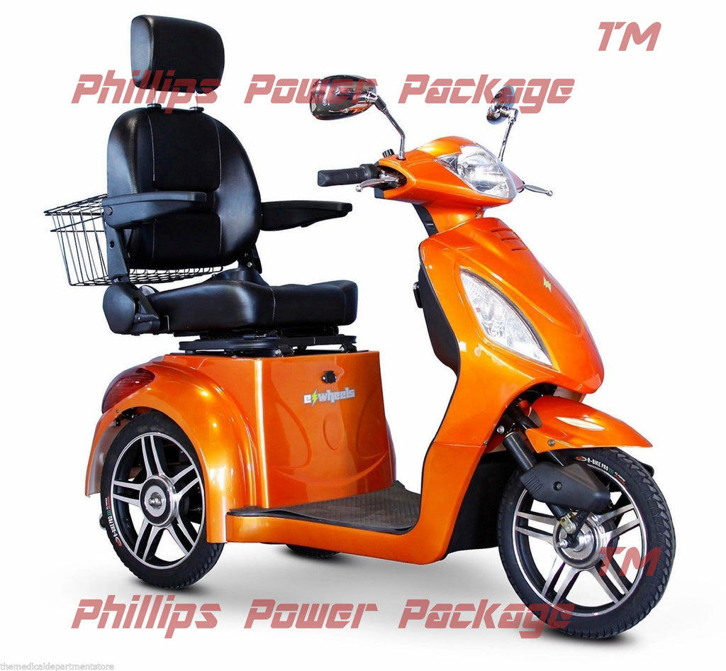 Orange 3-Wheel Scooter with Electromagnetic Brakes K803193