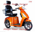 Orange 3-Wheel Scooter with Electromagnetic Brakes K803193