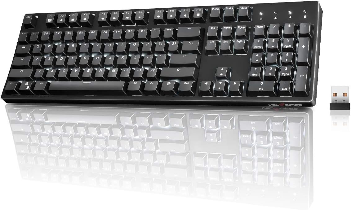 104-Key Full Size Mechanical Keyboard with Brown Switches LED Backlit Anti-ghosting Keys Pack of 2 U39592