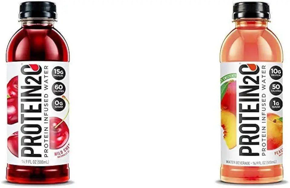 Whey Protein Isolate Infused Water 12 Pack Wild Cherry Peach Mango O98158