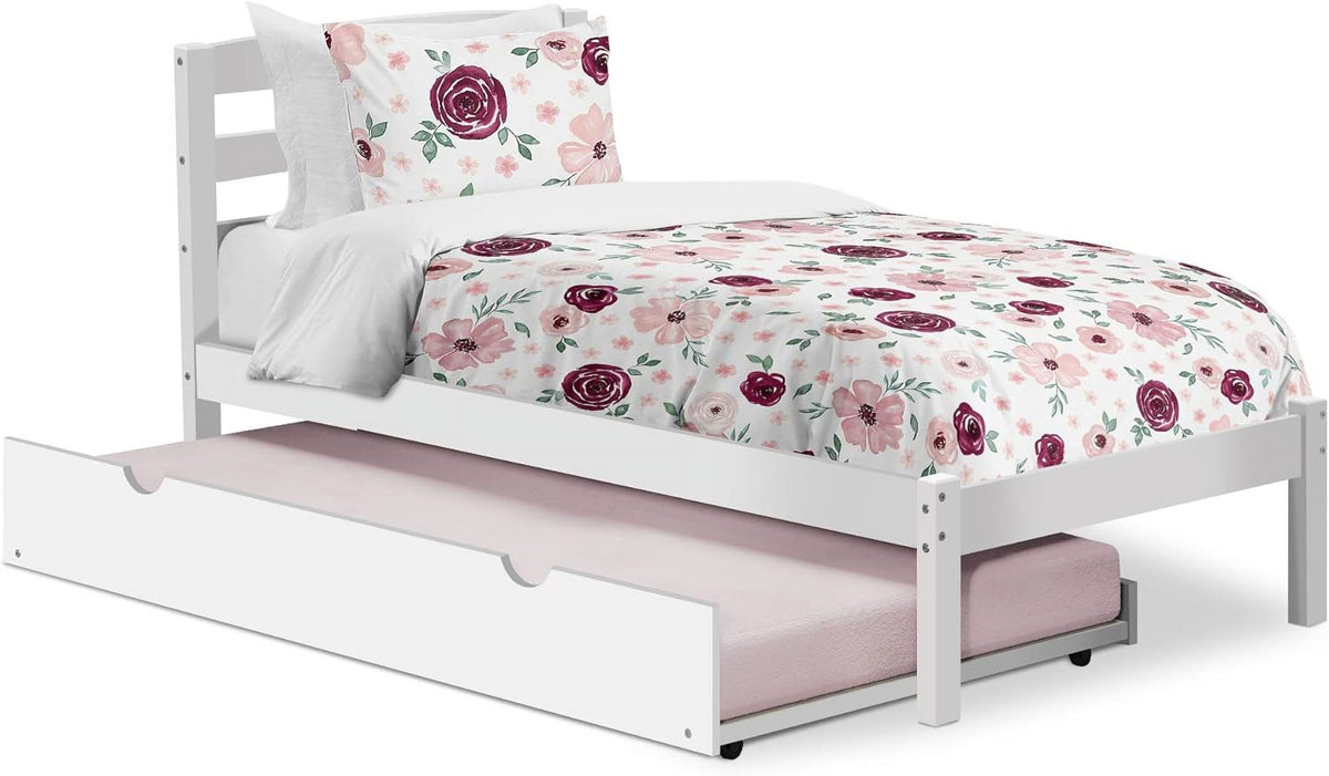 White Pine Wood Trundle Bed V55213