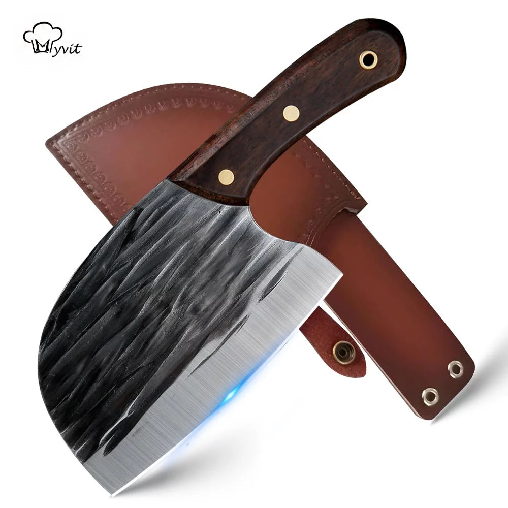 6" High Carbon Steel Full Tang Meat Cleaver Knife T211188