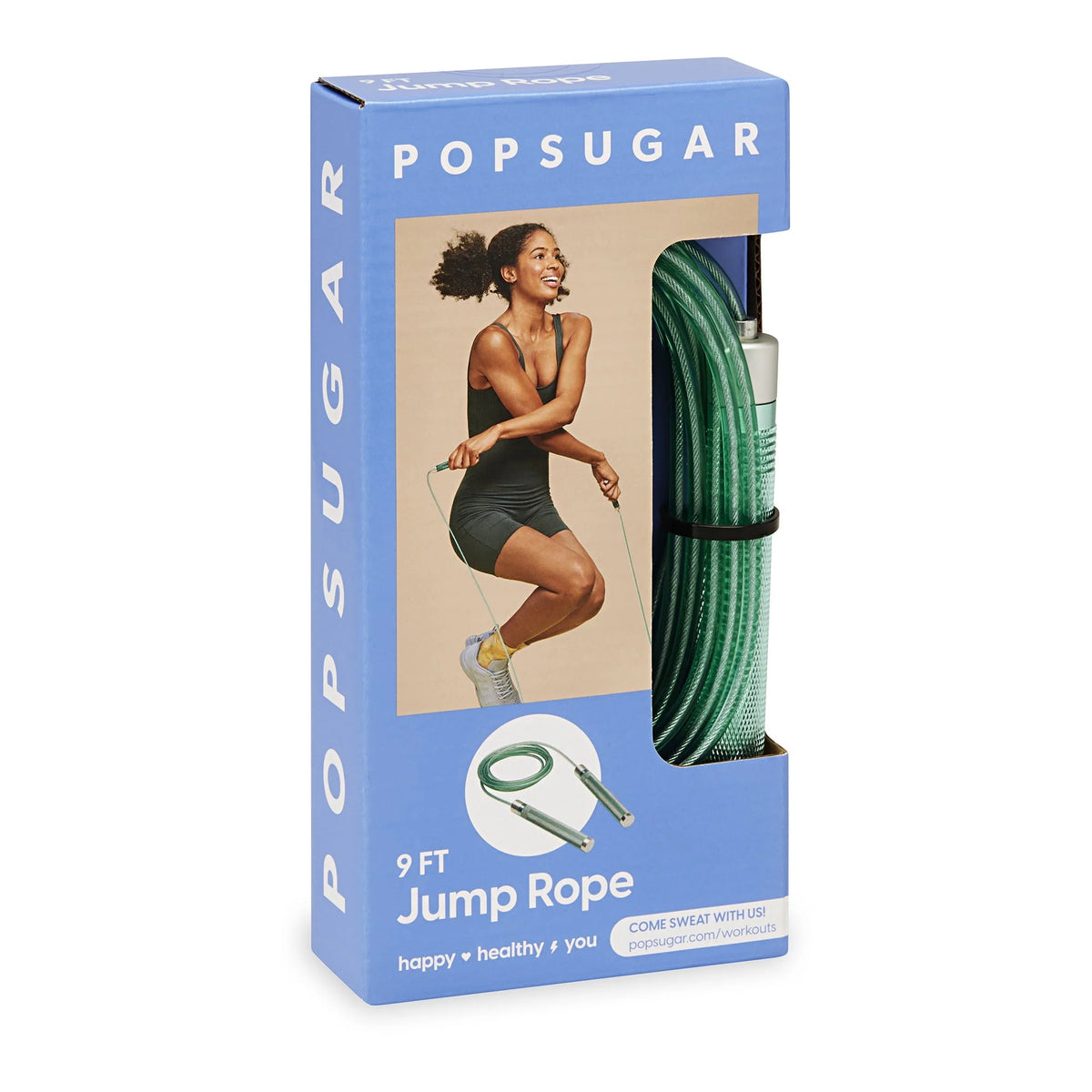 Green Adjustable Cable Jump Rope E3938