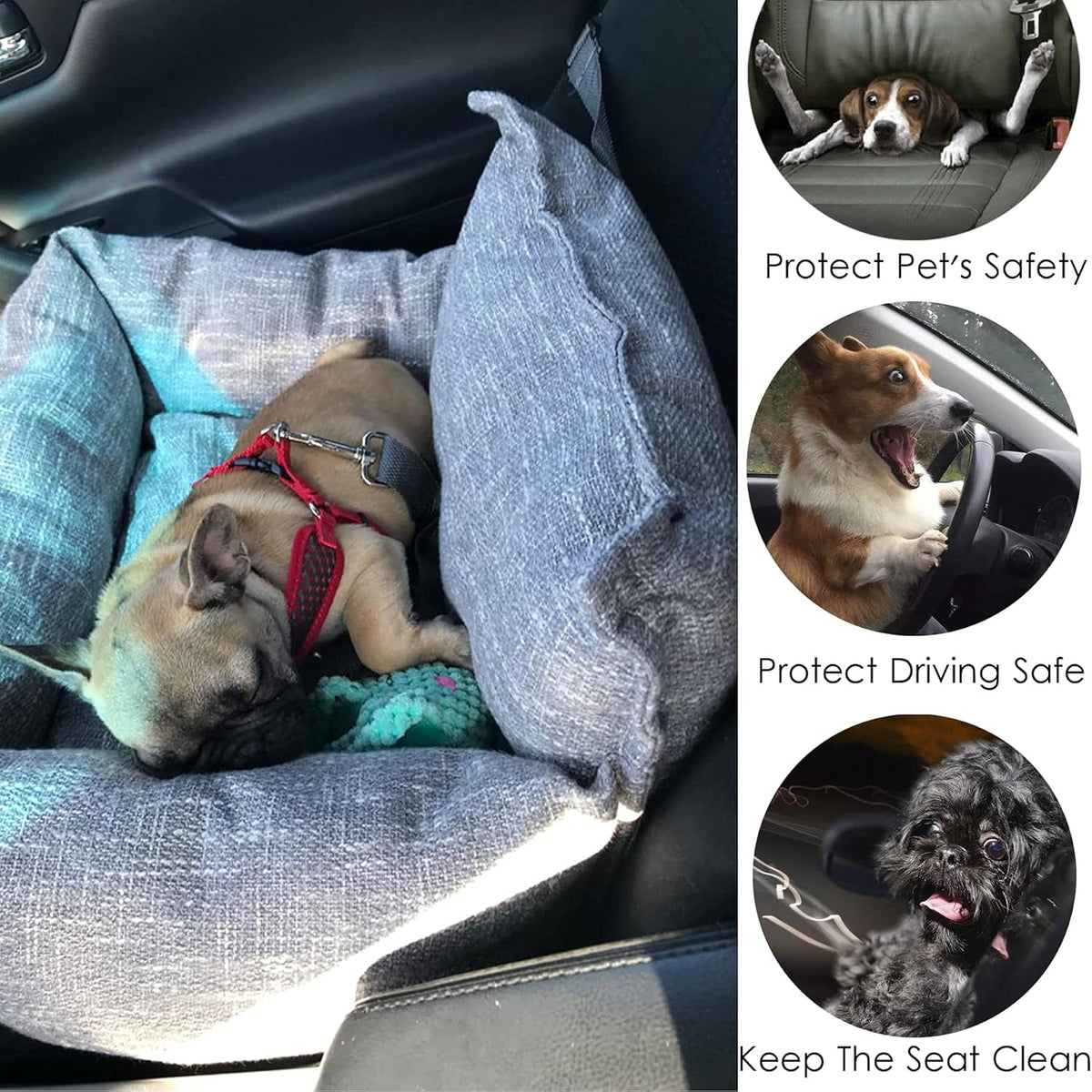 Washable Soft Dog Car Seat Carrier Bed G5667