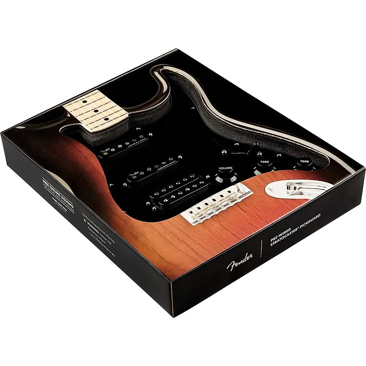 Black 3-Ply Pre-Wired Stratocaster Pickguard V640