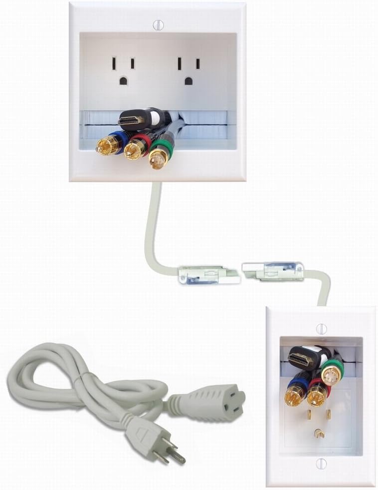 Recessed In-Wall Cable Management System with PowerConnect J226891