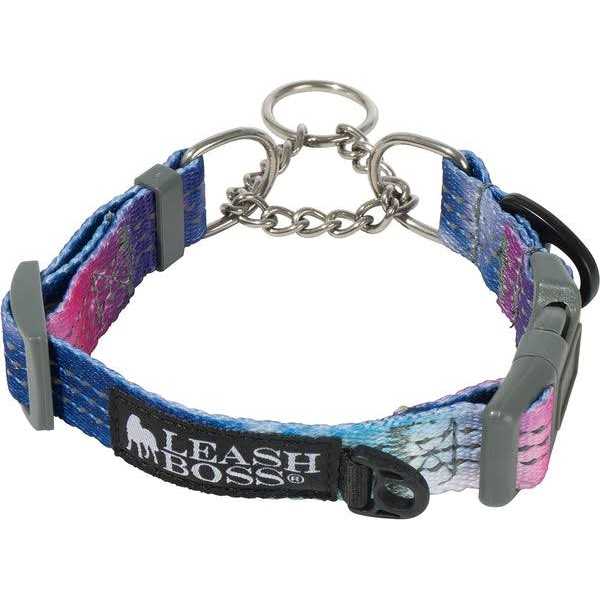 Patterned Reflective Chain Martingale Dog Collar M900261