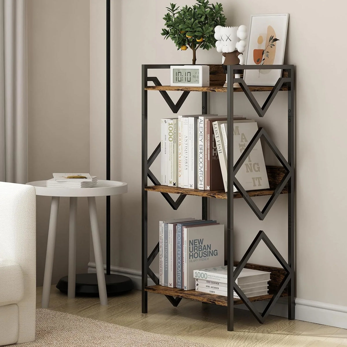 3-Tier Metal Shelf Black K8294