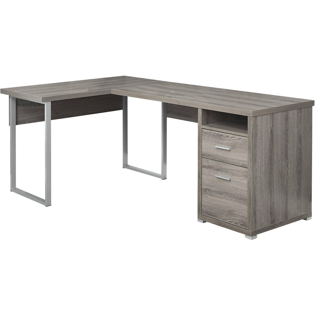 Dark Taupe Metal Computer Desk D4656
