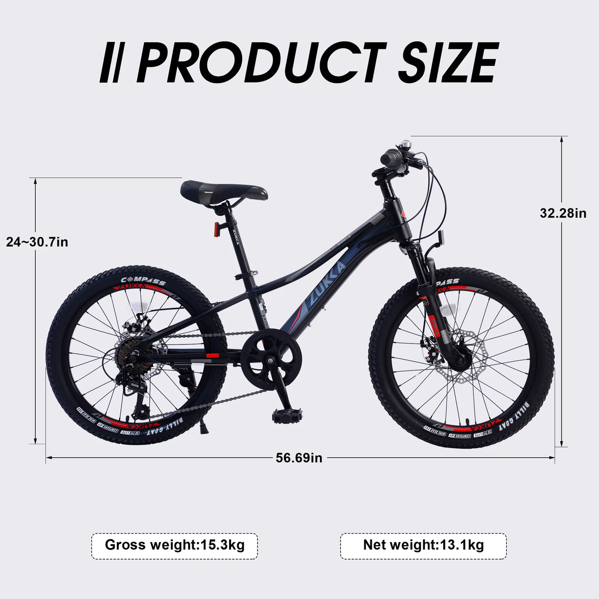 20” 7 Speed Green Mountain Bike P1346