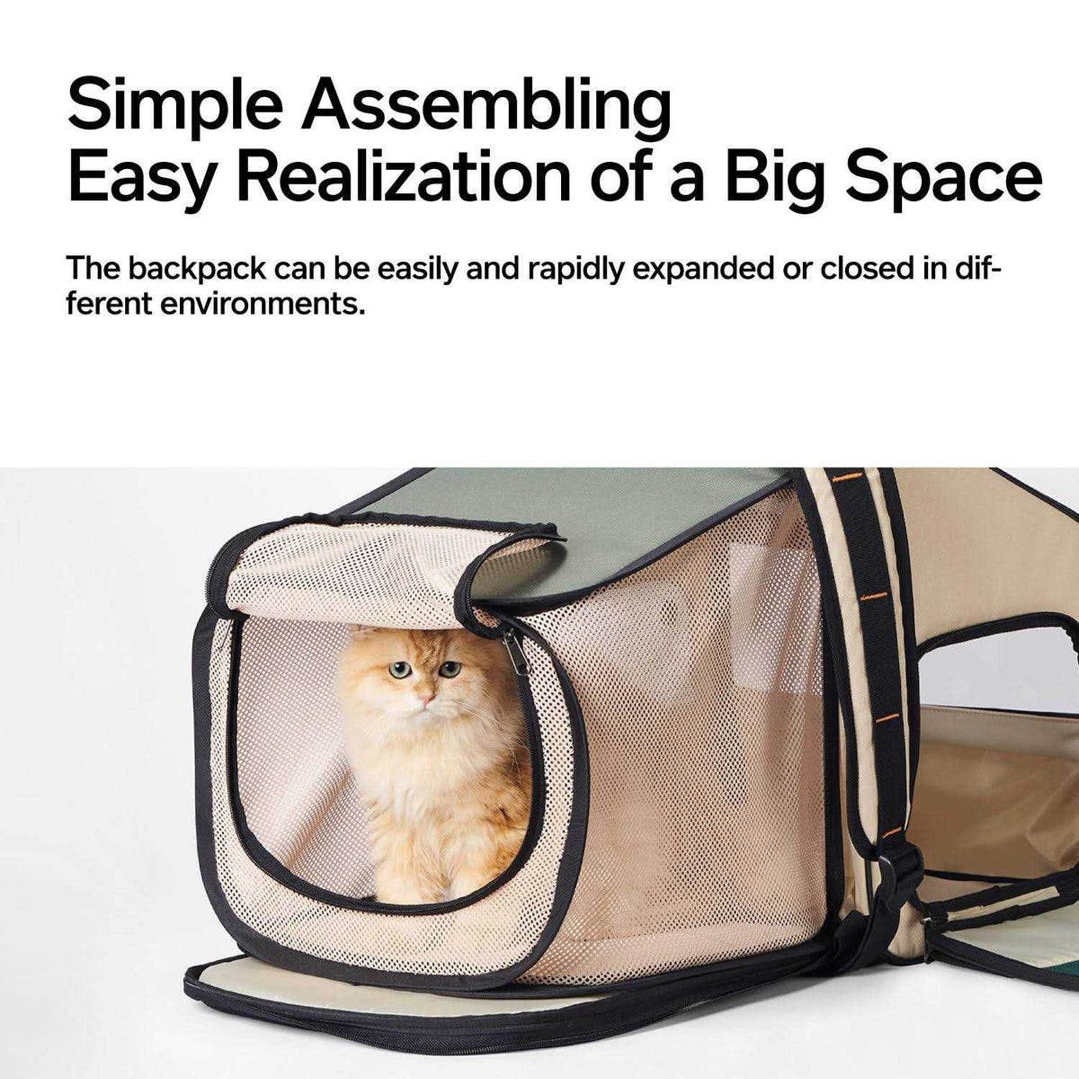 Expandable Travel Pet Carrier for Cats and Small Dogs I9332